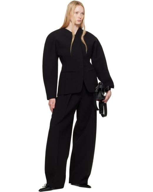 Jacquemus ブラック La Croisière 'The Ovalo' トラウザーズ Black