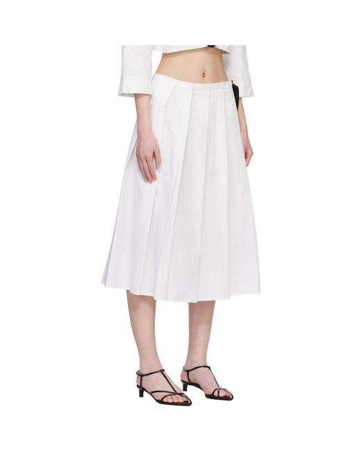 Renaissance Renaissance White Cyn Midi Skirt