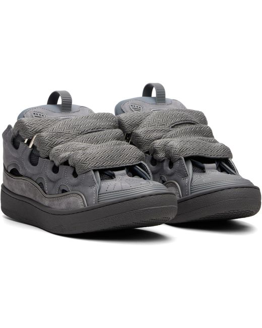 Lanvin Gray Monocolor Curb Sneakers for men