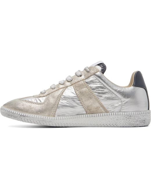 Maison Margiela Black Replica Iridescent Sneakers