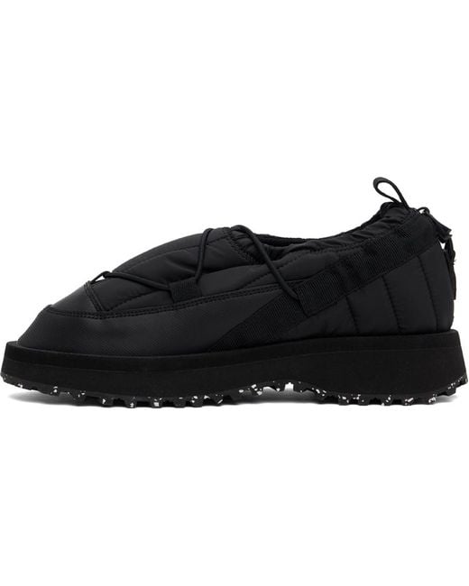 Suicoke Black Padded CORDURA® Lace-Up Loafers for men