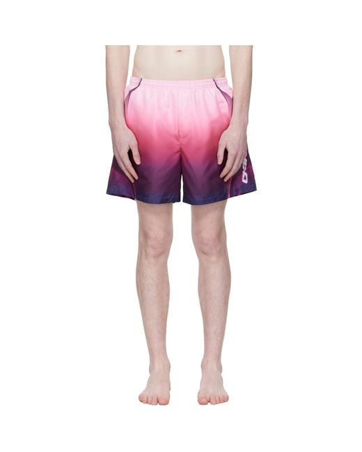 Casablanca Pink Gradient Printed Shorts for men