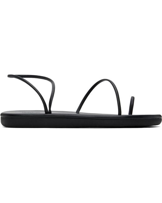 Ancient Greek Sandals Black Kansiz Sandals