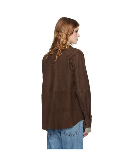 Totême Brown Soft Suede Jacket