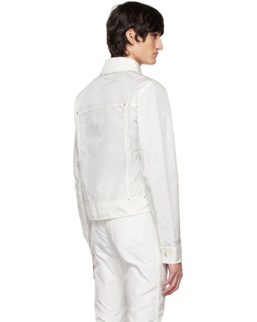 KANGHYUK White Ssense Exclusive Off- Airbag Jacket for men