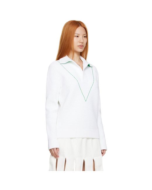 Bottega Veneta White Nylon Sweater