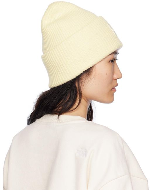 The North Face Natural White Patch Beanie