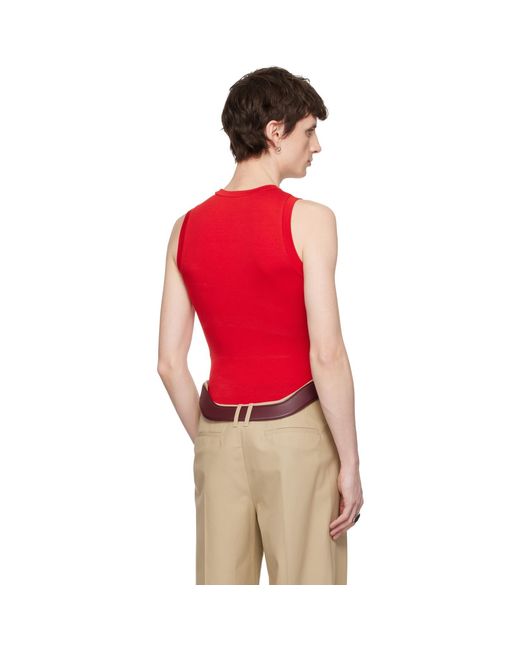 Jean Paul Gaultier Red 'The Junior Gaultier' Tank Top for men