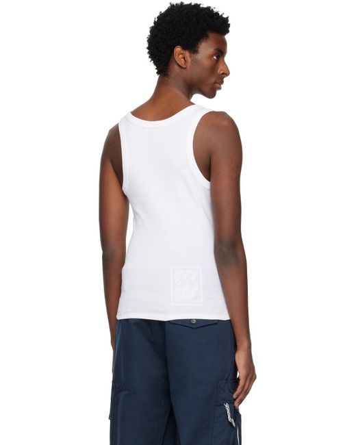 S.S.Daley White Cutout Tank Top for men