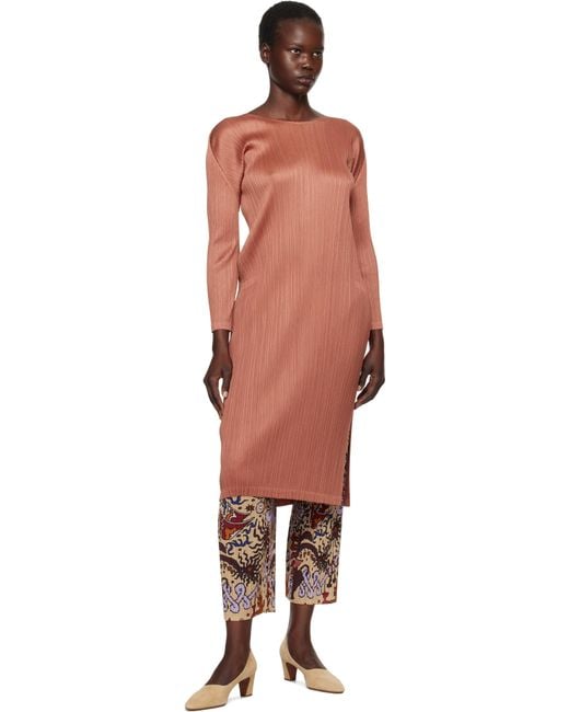 Pleats Please Issey Miyake Black Monthly Colors December Midi Dress