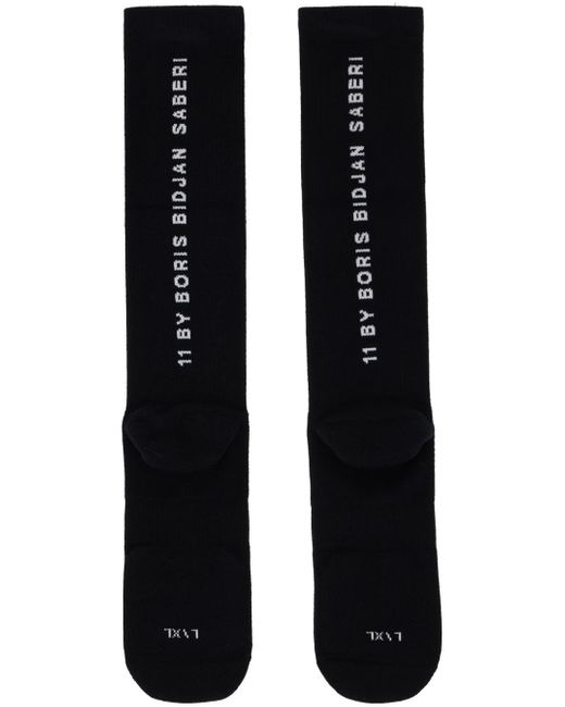 Boris Bidjan Saberi 11 Three-pack Black Logo & Type Socks for men