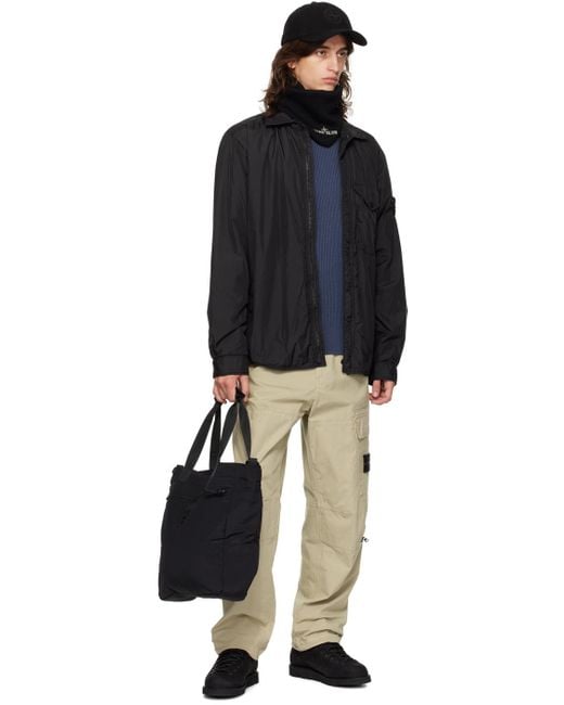 メンズ Stone Island ブラック ニット スヌード Black