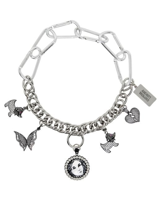 Chopova Lowena Metallic Alice Carabiner Necklace