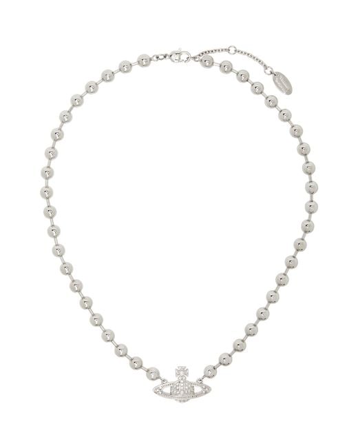 Vivienne Westwood Metallic Thames Mini Bas Relief Choker for men