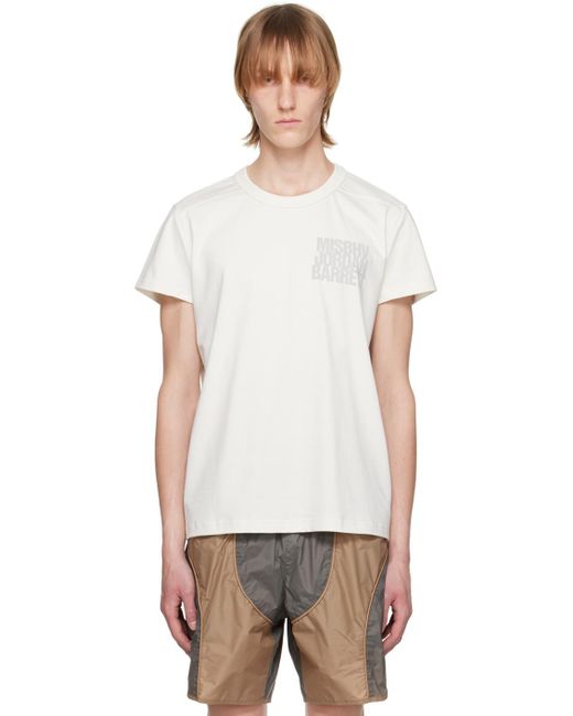 M I S B H V Off-white Jordan Barrett Edition Printed T-shirt for men
