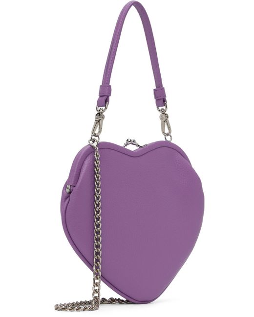 Vivienne Westwood Purple Belle Heart Frame Bag
