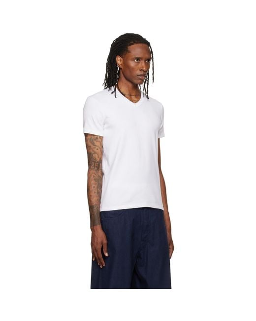 Tom Ford White V-Neck T-Shirt for men