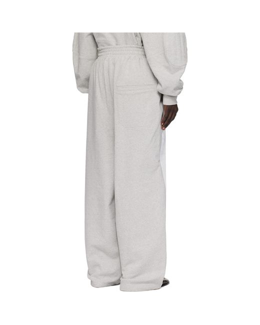 Hed Mayner White Painted Sweatpants for men