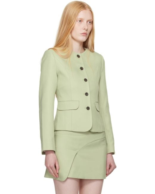 Sandy Liang Green Agnes Blazer