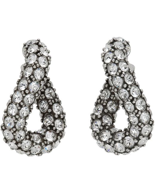 Isabel Marant Black Silver Funky Ring Earrings