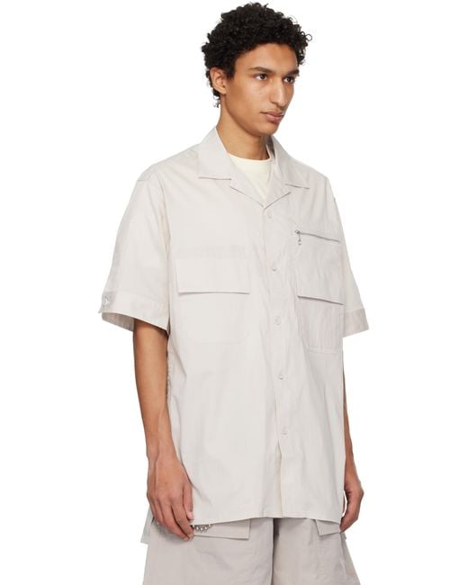 メンズ Y-3 グレー Ut 半袖シャツ White