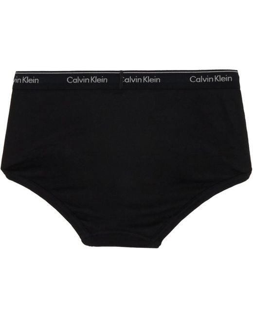 Ensemble de trois slips noirs Calvin Klein pour homme en coloris Black