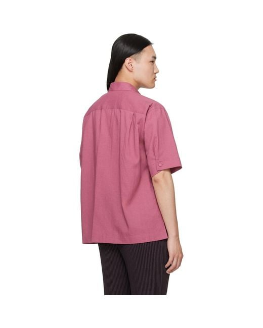 Homme Plissé Issey Miyake Purple Pl Ramie Shirt for men