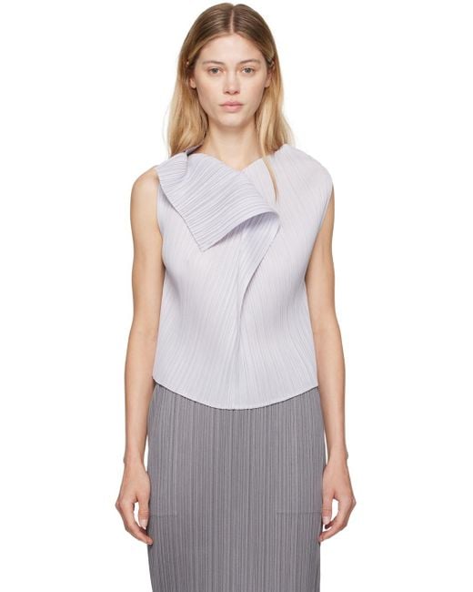 Pleats Please Issey Miyake Multicolor Monthly Colors July Blouse
