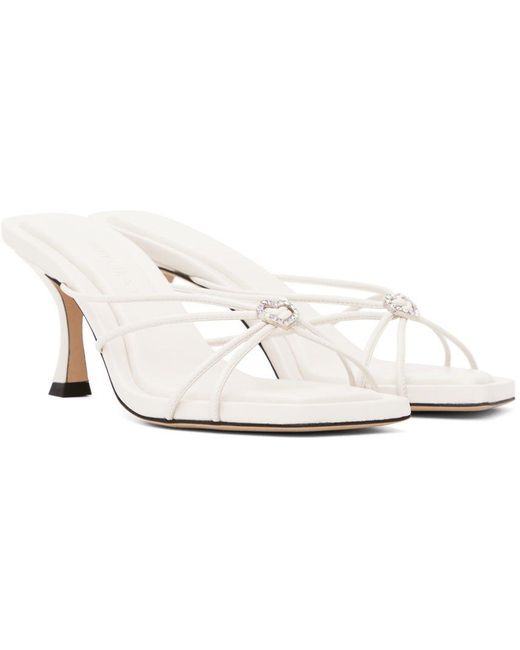 Jimmy Choo White Indiya 70 Mules in Black | Lyst