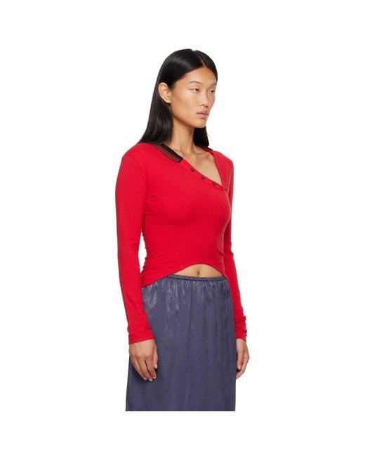 Vivienne Westwood Red Ls Glory Polo