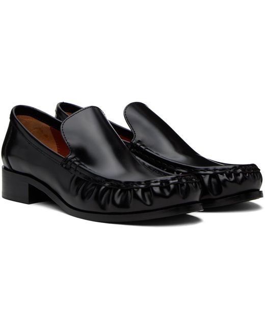 Acne Black Stamped Loafers