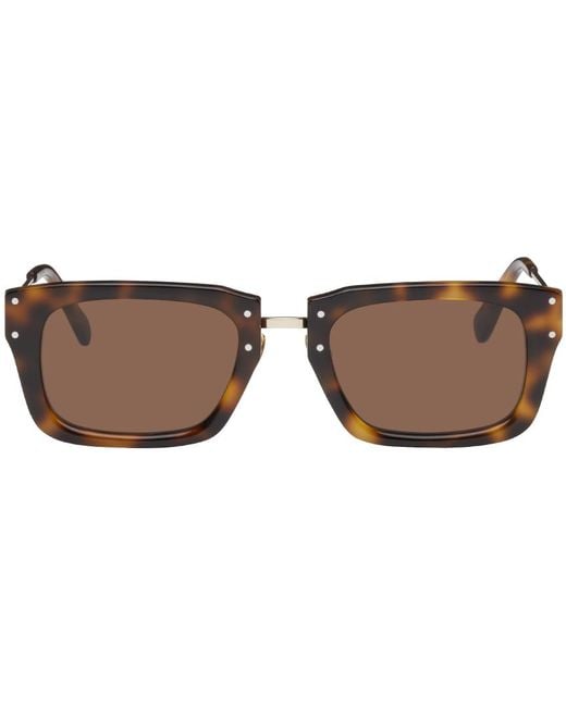 Jacquemus Black Tortoiseshell Le Raphia 'les Lunettes Soli' Sunglasses for men