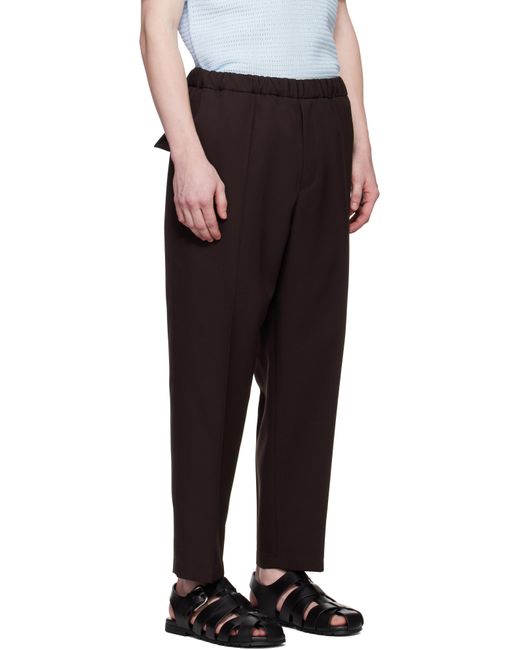 メンズ Jil Sander ブラウン テーパードパンツ Black