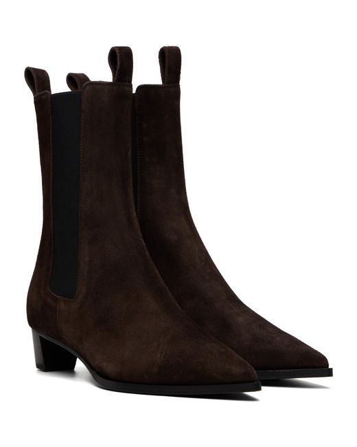 Aeyde Brown Kiki Suede Chelsea Boots
