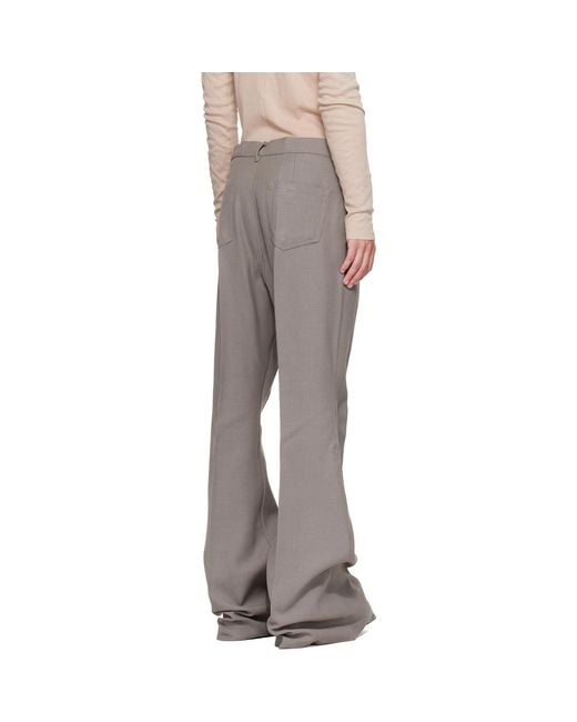 Rick Owens Gray Tower Bolan Bootcut Trousers for men