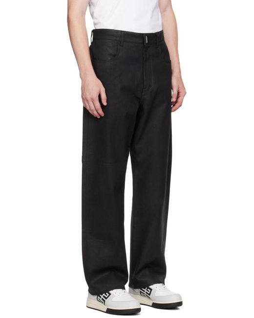Givenchy Black Coated Jeans for men