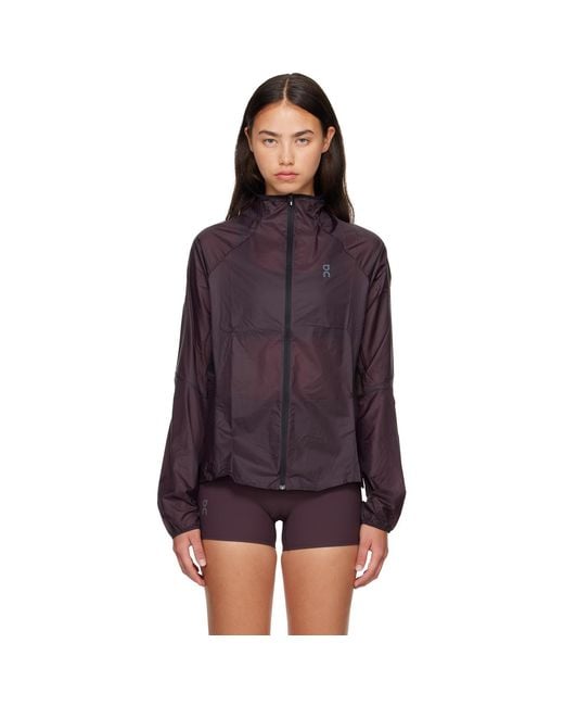 On Shoes Purple Zero Running Jacket