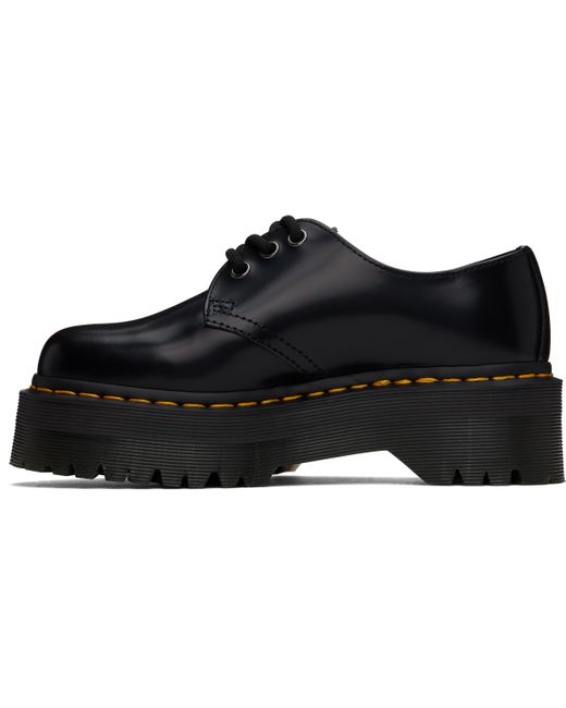 Derbys 1461 Noirs En Cuir Lisse À Plateforme Dr. Martens en coloris Black