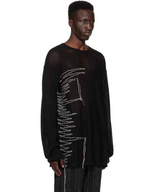 Yohji Yamamoto Black Thread Sweater for men