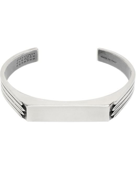 メンズ MM6 by Maison Martin Margiela Engraved-Logo ブレスレット Black