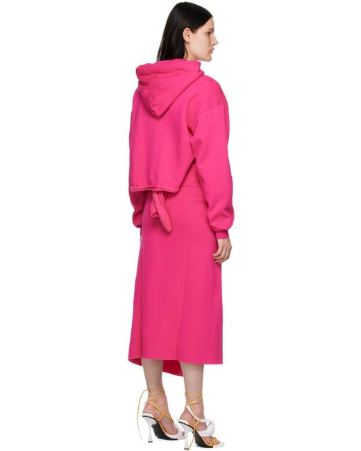 OTTOLINGER Pink Hooded Midi Dress