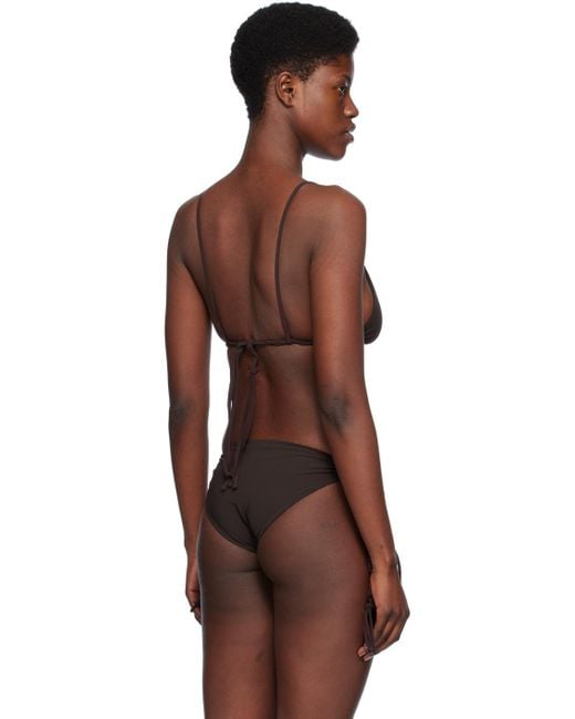 ビキニ Jil Sander SS24 TOP BIKINI (J40BR0004_J20011417) Brown Triangle Bikini Top by Jil Sander on Sale