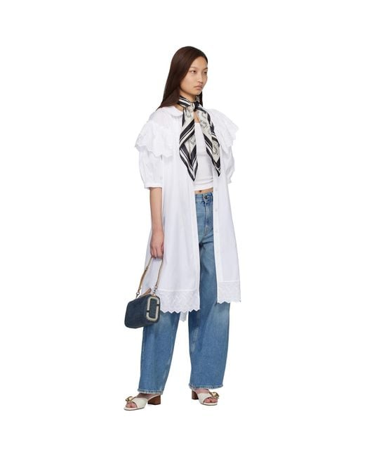 Marc Jacobs Metallic Off- & J Marc Square Scarf