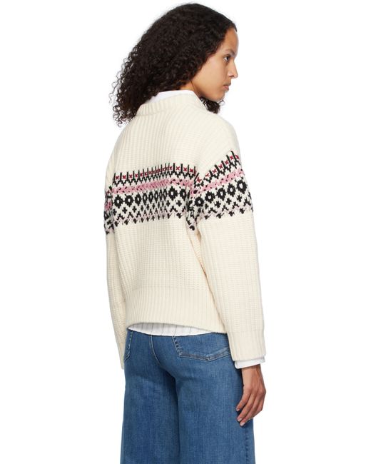 Rag & Bone White Off- Leigh Fair Isle Sweater