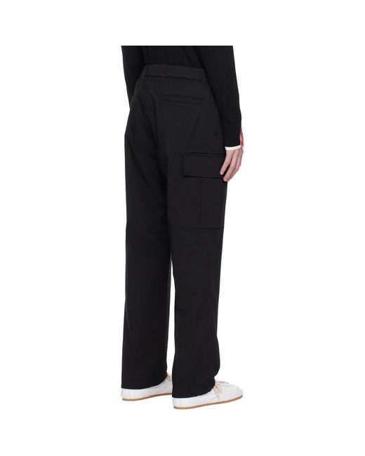 Moncler Black Twill Cargo Pants for men