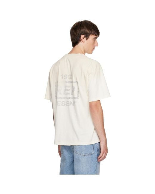 Represent White Reverse Resent T-Shirt for men