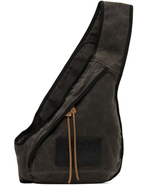 Acne Black Gray Sling Backpack