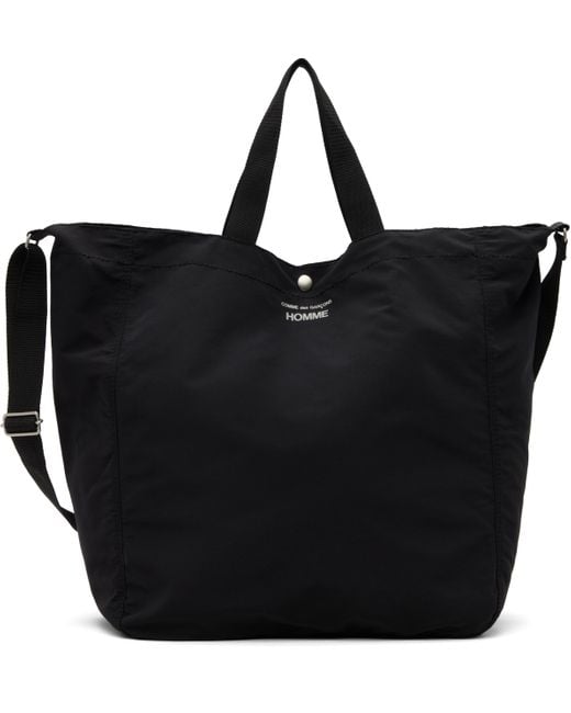 Comme des Garçons Black Cotton Nylon Grosgrain Tote for men
