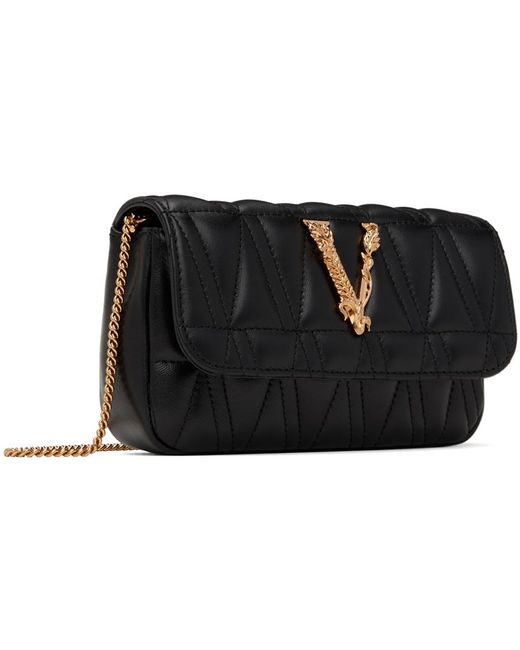 Versace Black Virtus Mini Shoulder Bag