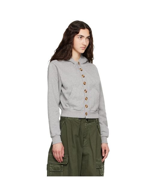 Abra Gray Cardigan Hoodie